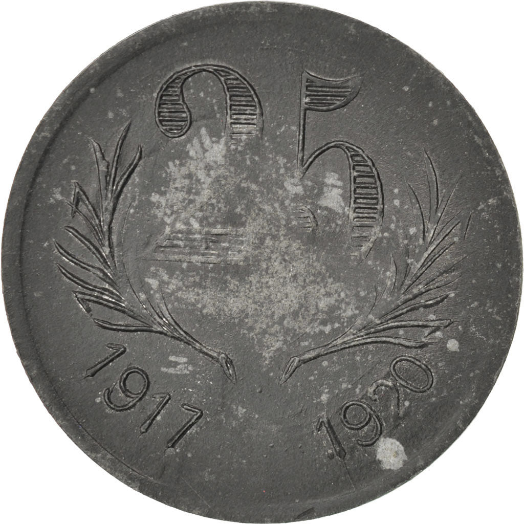 Monnaie, France, 25 Centimes, TB, Zinc, Elie:15.3a