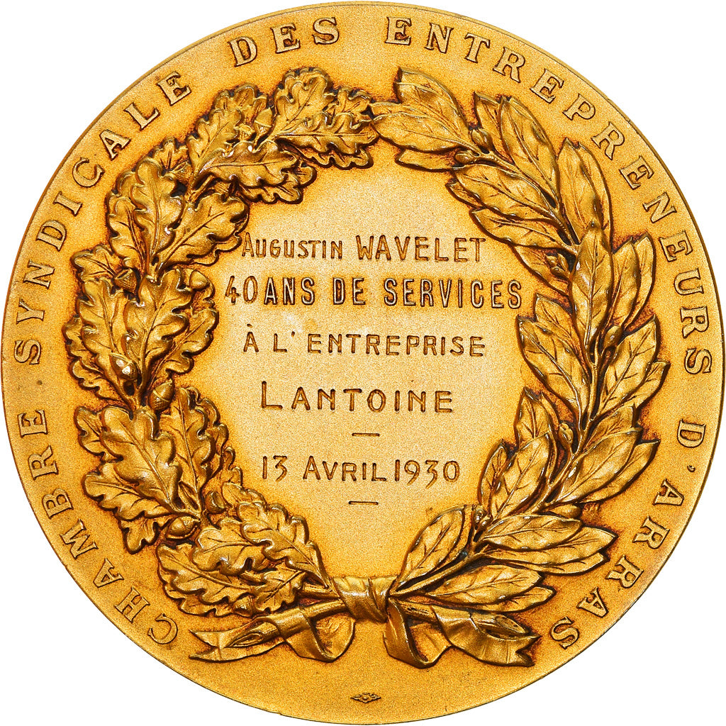 France, Medal, Chambre Syndicale des Entrepreneurs d'Arras, Business & industry