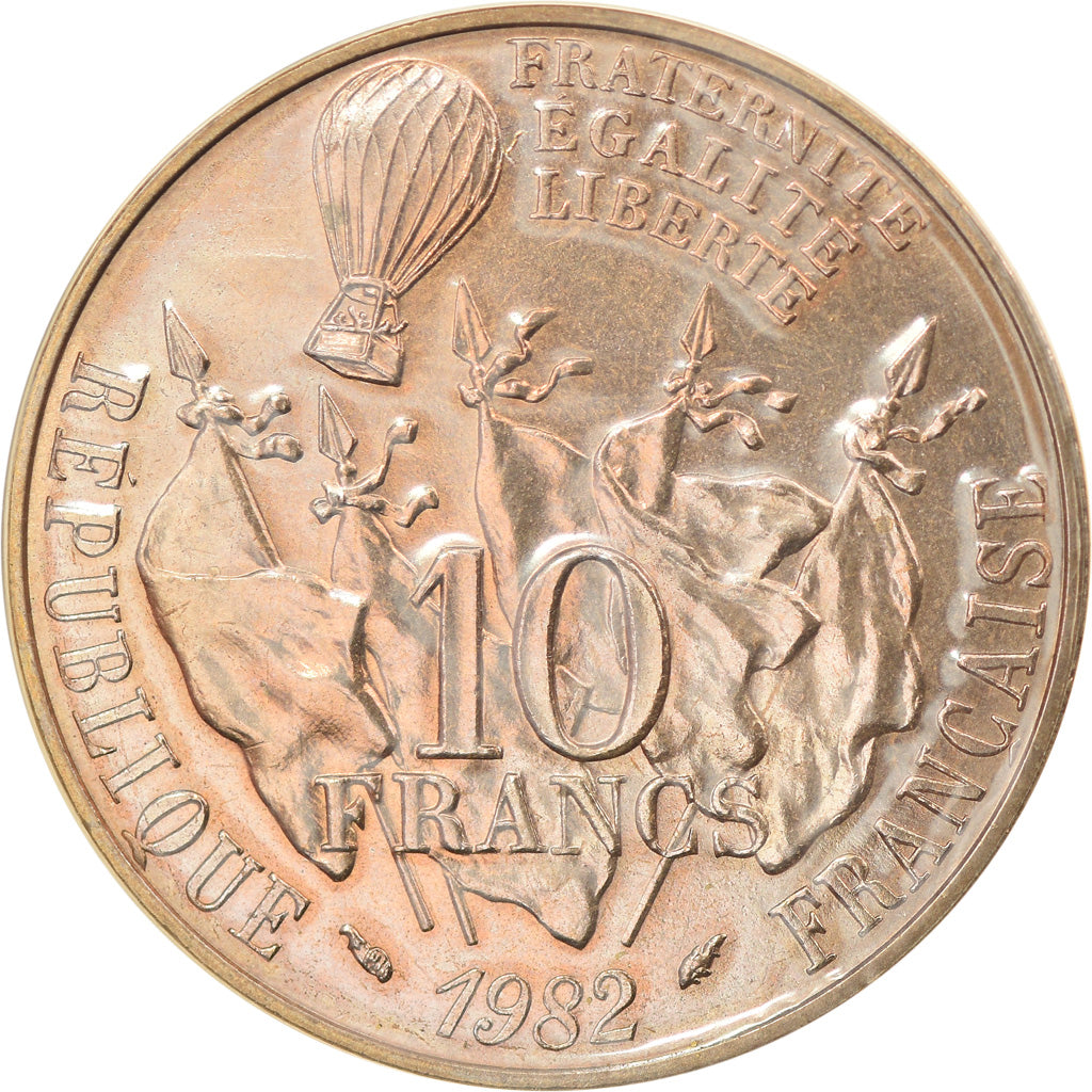 Moneda, Francia, Gambetta, 10 Francs, 1982, Paris, FDC, FDC, Níquel - bronce