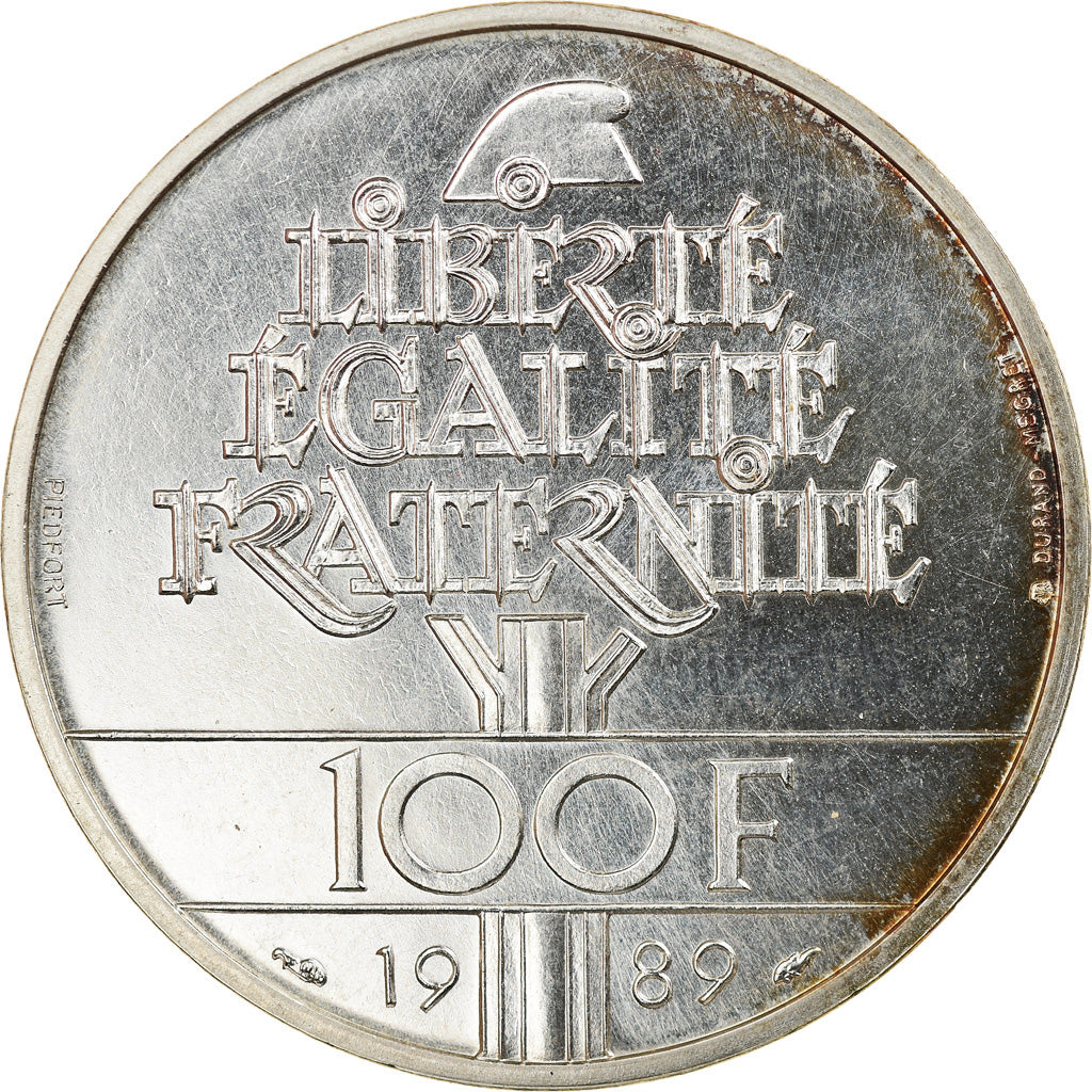 Moneda, Francia, 100 Francs, 1989, Piéfort, FDC, Plata, KM:P1008