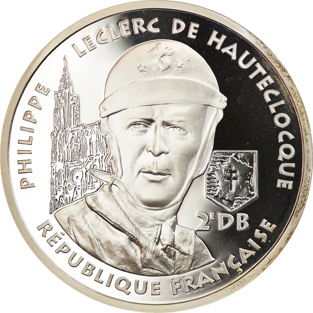 Munten, Frankrijk, Général Leclerc, 100 Francs, 1994, Proof, FDC, Zilver