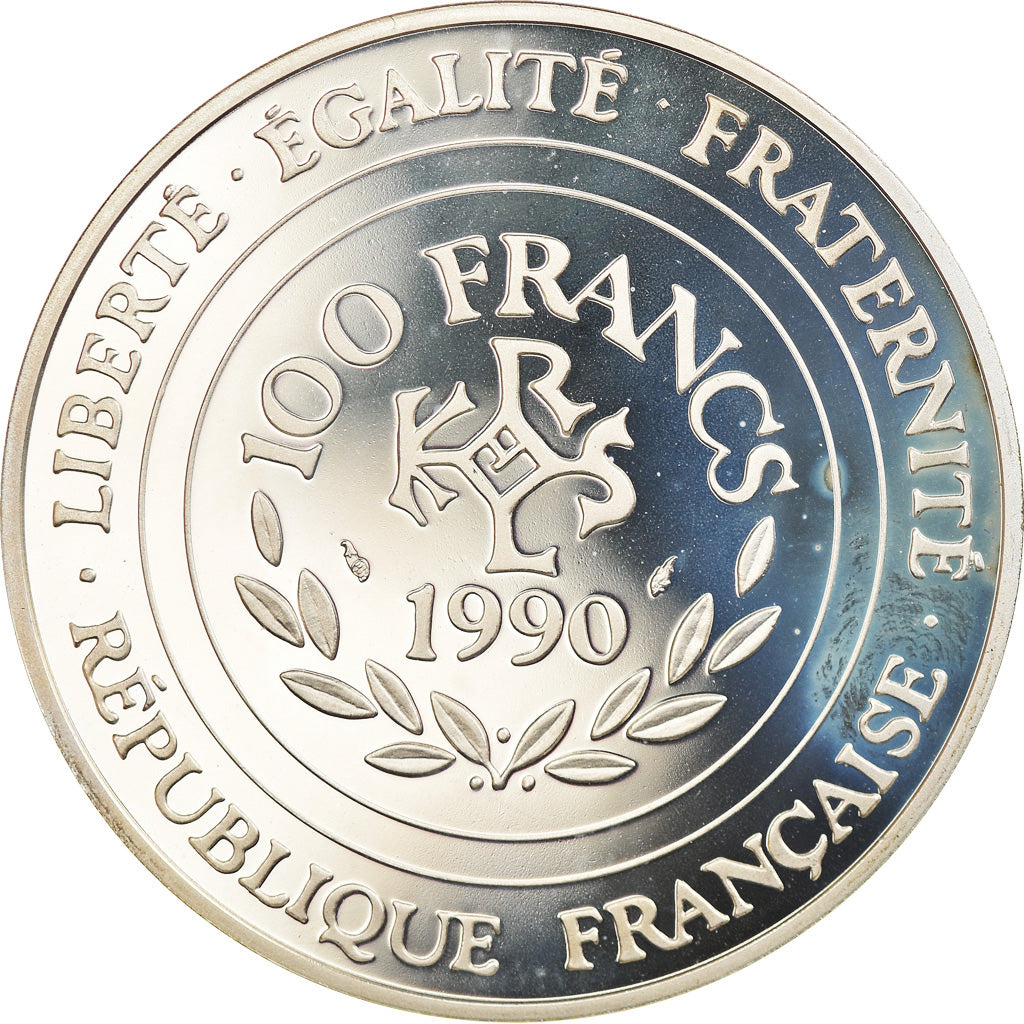 Munten, Frankrijk, 100 Francs-15 Ecus, 1990, Paris, Proof, FDC, Zilver, KM:989