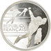 Munten, Frankrijk, Speed skaters, 100 Francs, 1990, Albertville 92, FDC, Zilver