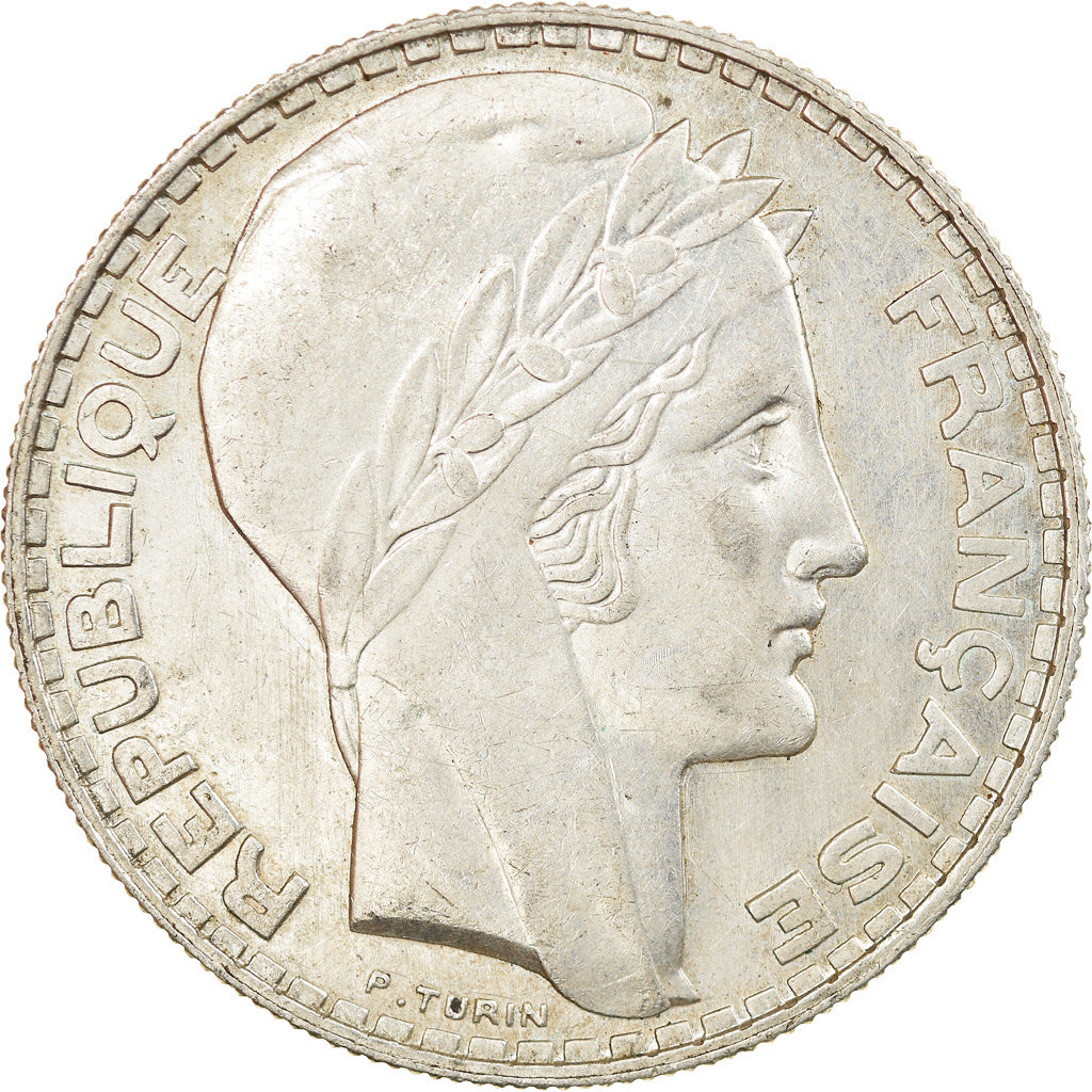 Moneta, Francja, Turin, 20 Francs, 1933, Paris, AU(55-58), Srebro, KM:879