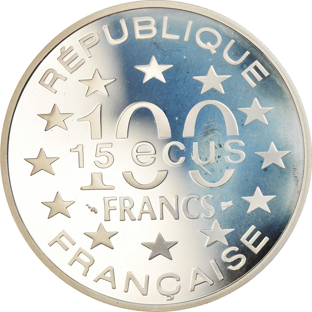 Munten, Frankrijk, Parthénon, 100 Francs-15 Ecus, 1995, Proof, FDC, Zilver