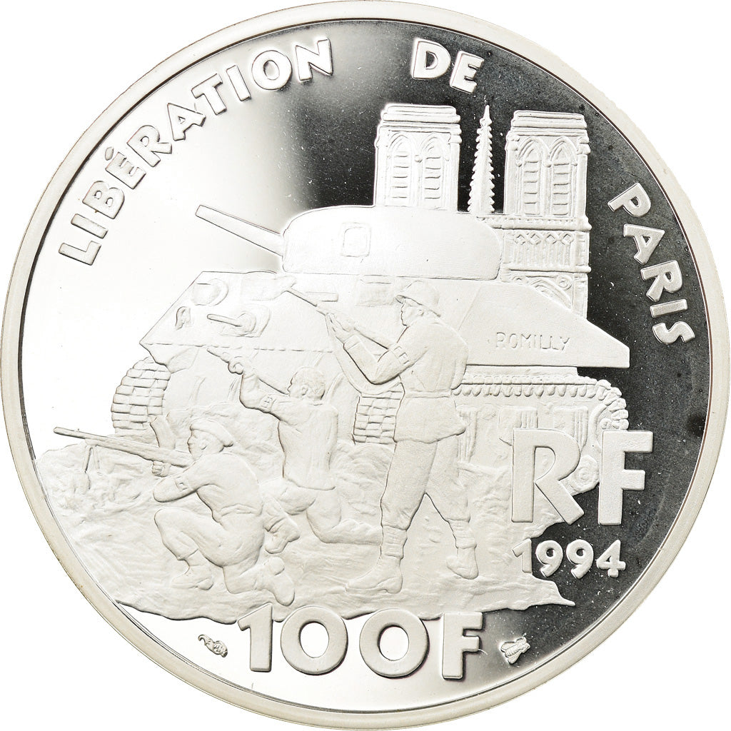 Moneta, Francja, Libération de Paris, 100 Francs, 1994, Proof, MS(65-70)
