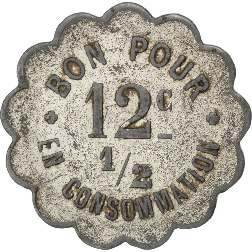 Monnaie, France, 12 1/2 Centimes, TTB, Zinc, Elie:10.1