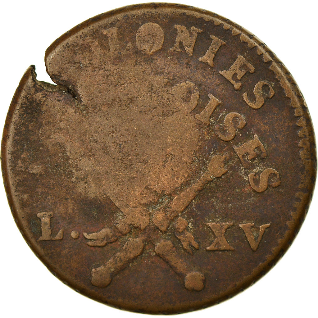 Munten, Franse koloniën, Louis XV, 12 Deniers, Sol, 1767, Paris, FR+, Bronze