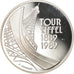 Moneta, Francja, Tour Eiffel, 5 Francs, 1989, Paris, BE, MS(65-70), Srebro