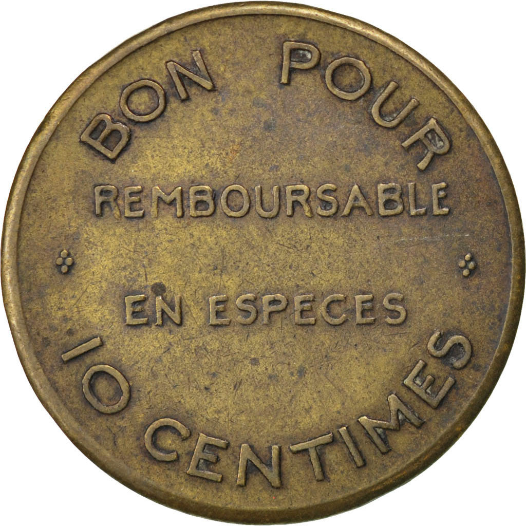 Moneta, Francia, 10 Centimes, BB, Ottone, Elie:E25.1