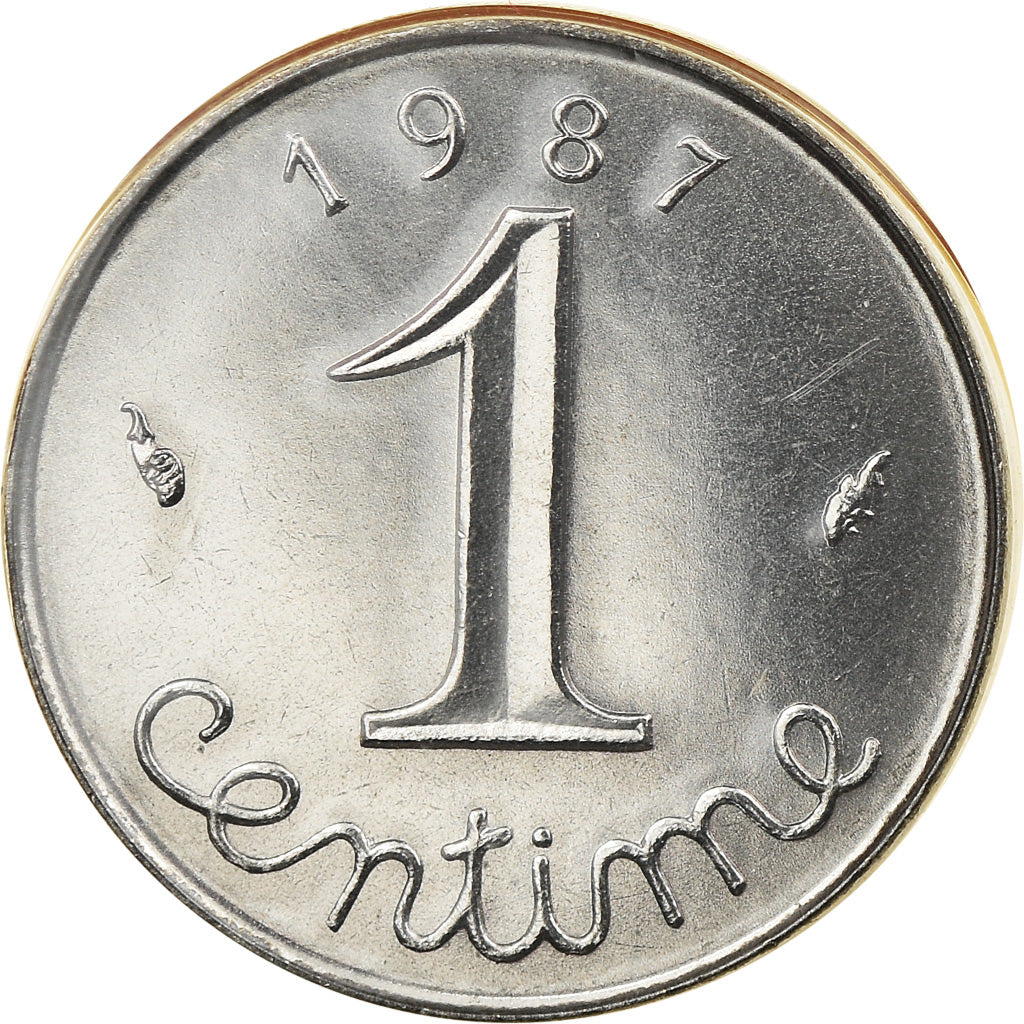 Munten, Frankrijk, Épi, Centime, 1987, Paris, FDC, Stainless Steel, KM:928