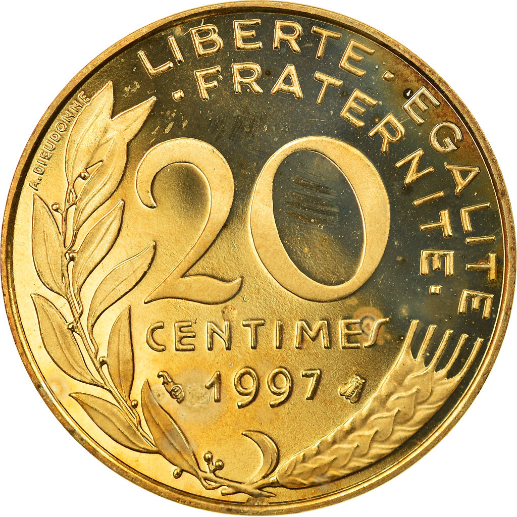 Moneta, Francia, Marianne, 20 Centimes, 1997, Paris, Proof, SPL+