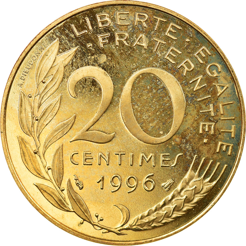 Moneta, Francia, Marianne, 20 Centimes, 1996, Paris, Proof, SPL+
