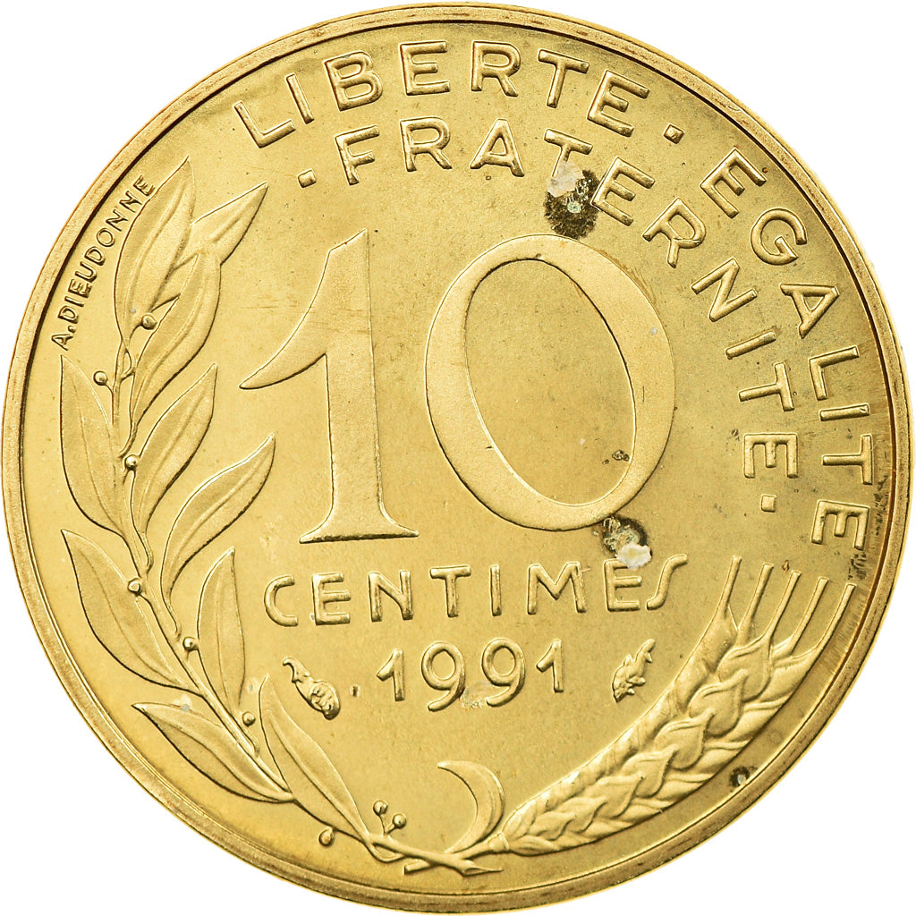 Coin, France, Marianne, 10 Centimes, 1991, Paris, Proof, MS(64)