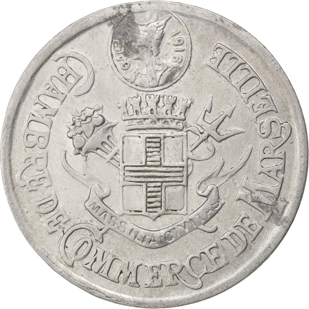 Monnaie, France, 10 Centimes, 1916, TTB, Aluminium, Elie:10.2B