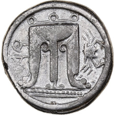 Bruttium, Nomos, ca. 480-430 BC, Kroton, Zilver, ZF, SNG-ANS:282, HGC:1-1449, HN