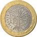 Francia, 1 Euro, 1999, error wrong ring, EBC+, Bimetálico