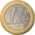 Frankreich, 1 Euro, 1999, error wrong ring, VZ+, Bi-Metallic