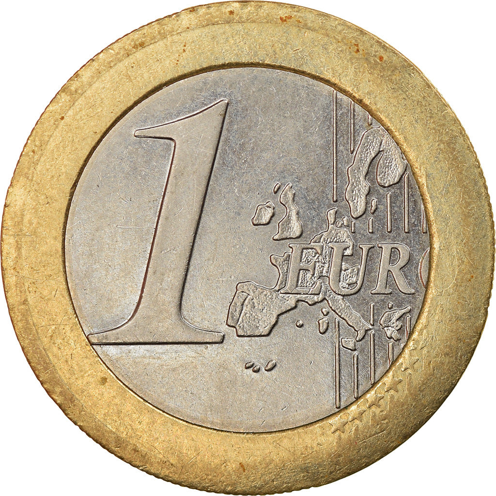 Frankrijk, 1 Euro, 1999, error wrong ring, PR+, Bi-Metallic