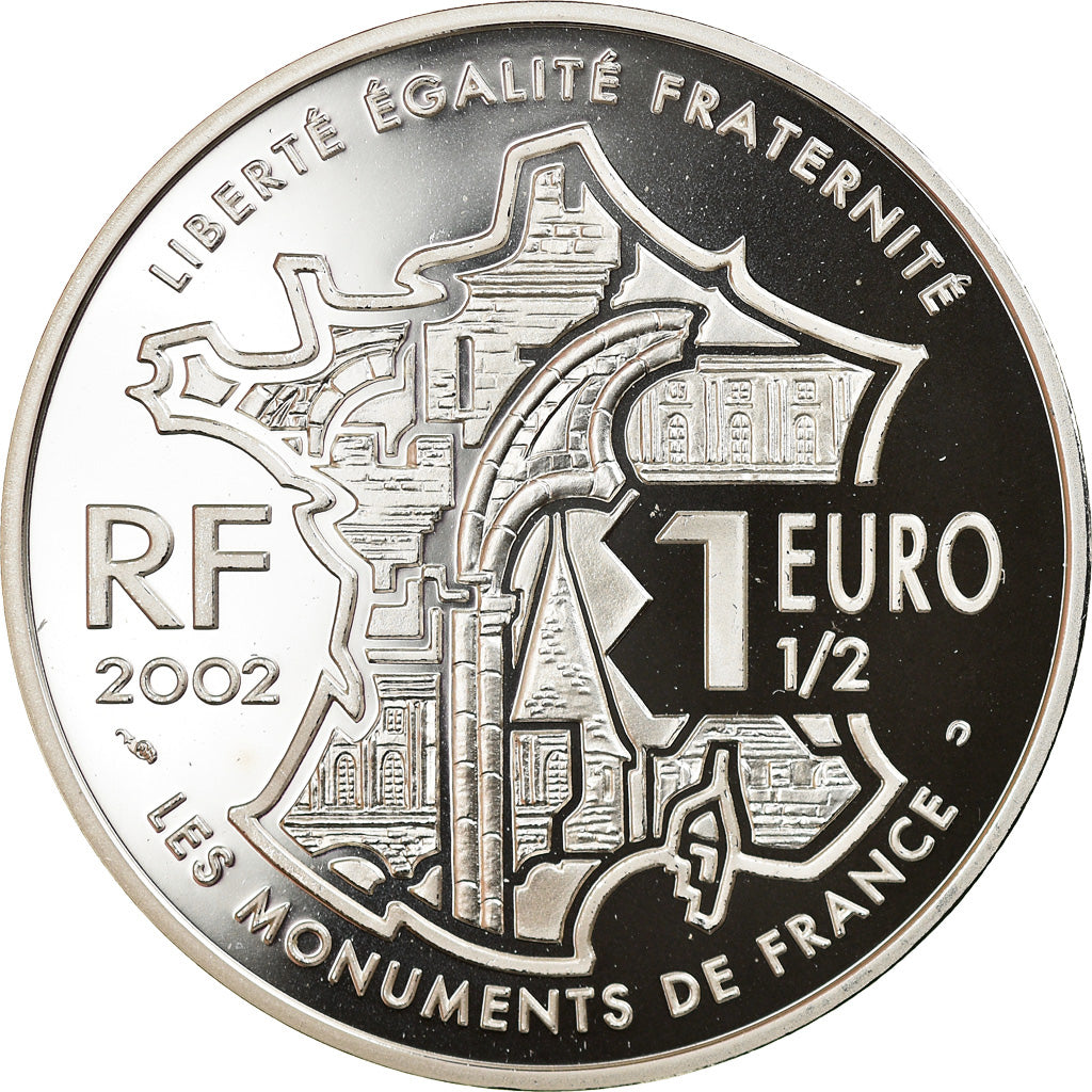 France, 1-1/2 Euro, 2002, Paris, BE, FDC, Argent, Gadoury:EU24, KM:1307