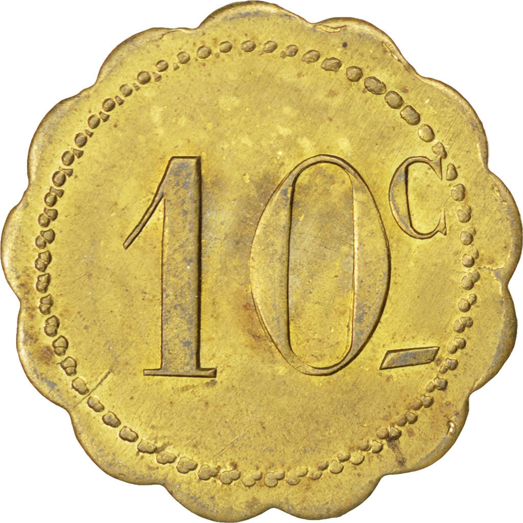 Monnaie, France, 10 Centimes, TTB+, Laiton, Elie:315.4