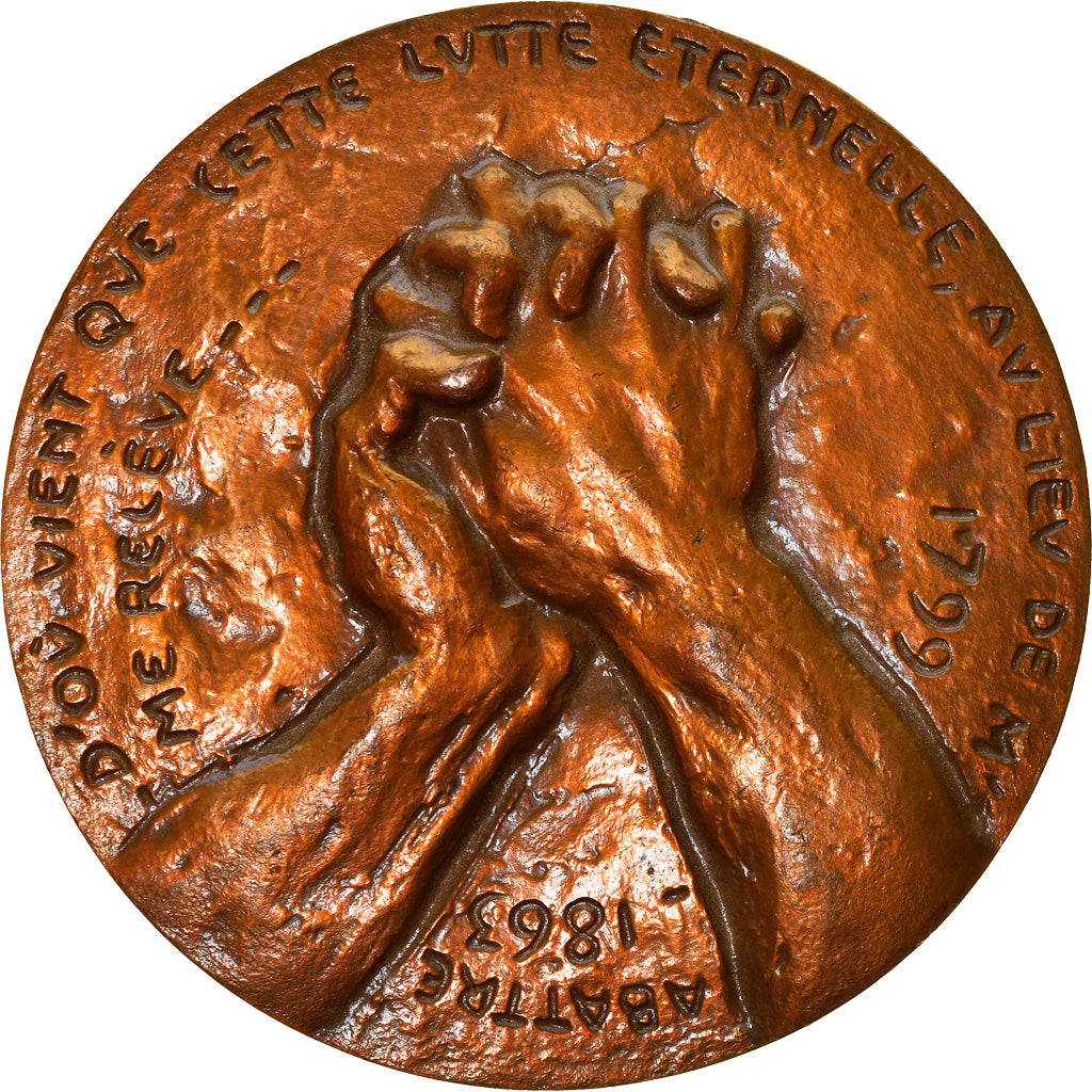 France, Médaille, Eugène Delacroix, Arts & Culture, Preault, SUP, Bronze