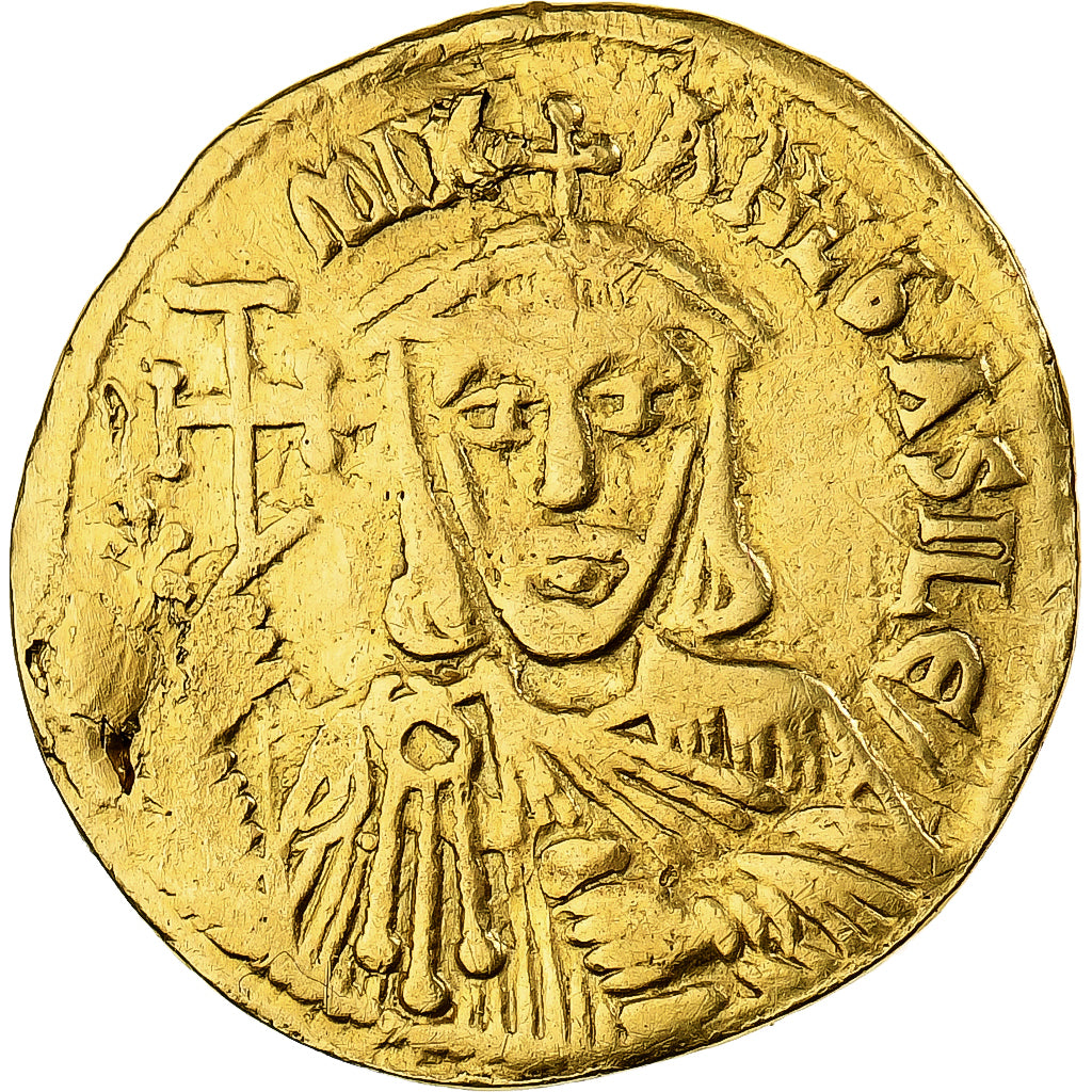 Michael II, with Theophilus, Solidus, 821-829, Constantinople, Oro, MB+