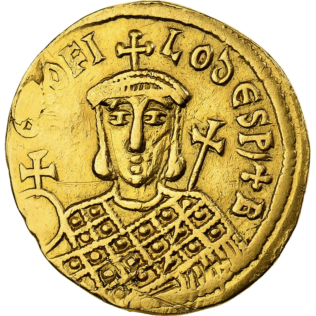 Michael II, with Theophilus, Solidus, 821-829, Constantinople, Oro, MB+