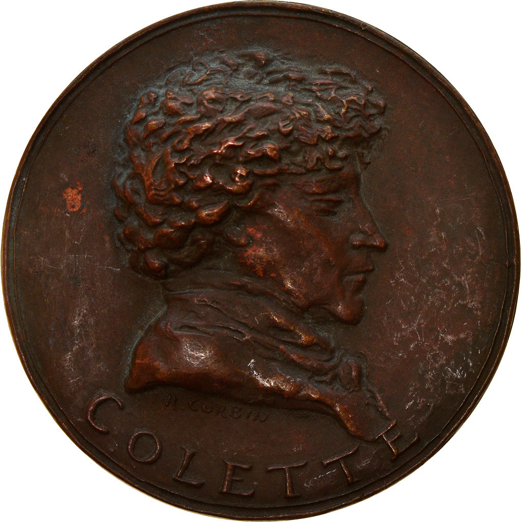 France, Médaille, Colette, Maison de Claudine, Arts & Culture, Corbin, TTB+