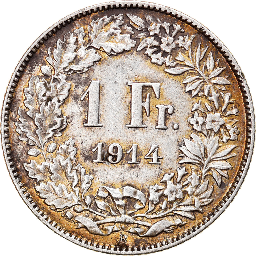 Coin, Switzerland, Franc, 1914, Bern, EF(40-45), Silver, KM:24