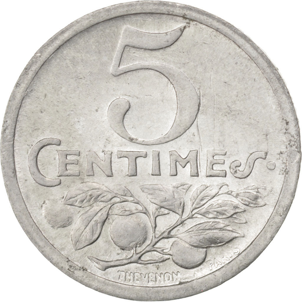Coin, France, 5 Centimes, 1920, AU(55-58), Aluminium, Elie:10.1