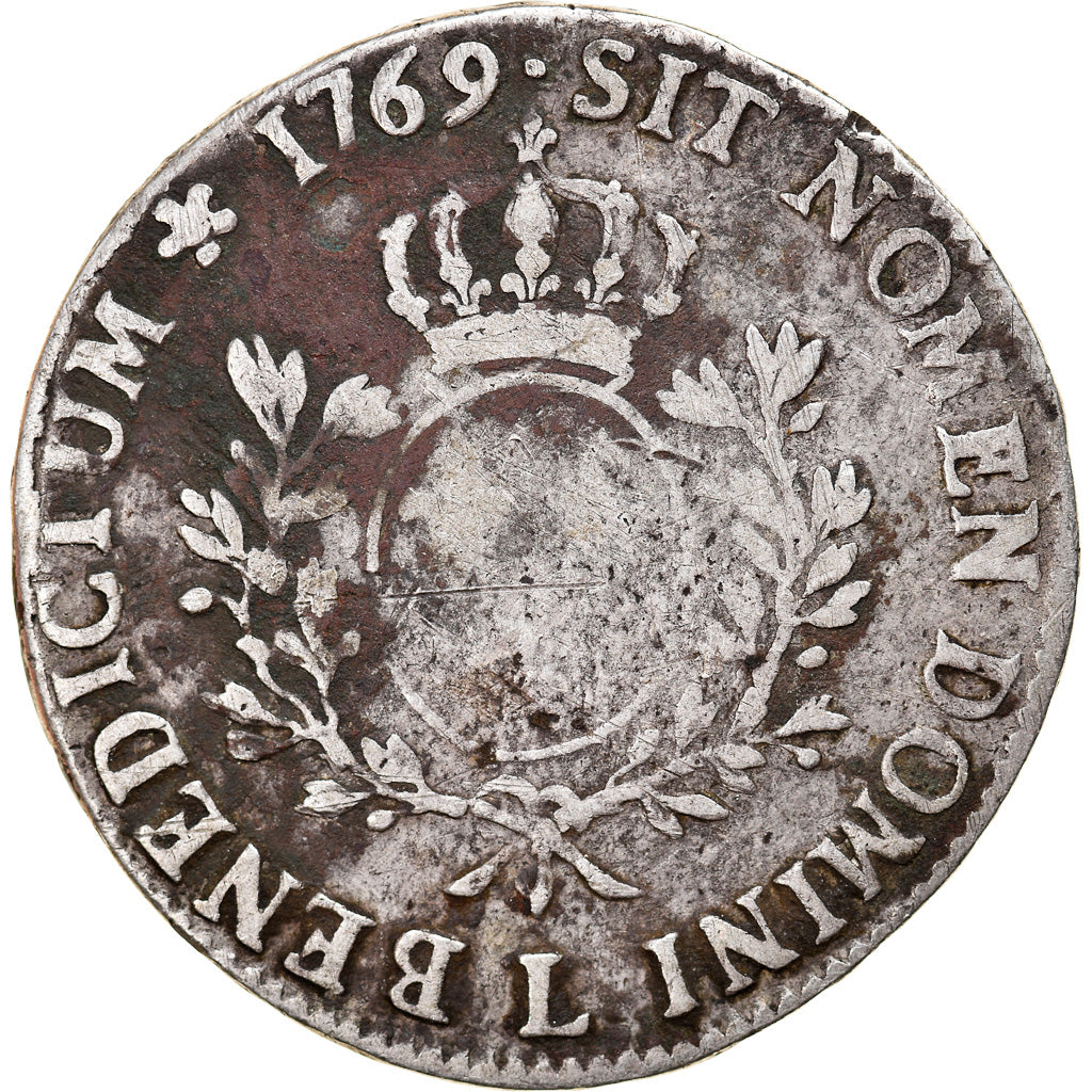 Moneta, Francia, Louis XV, Écu au bandeau, Ecu, 1769, Bayonne, MB, Argento