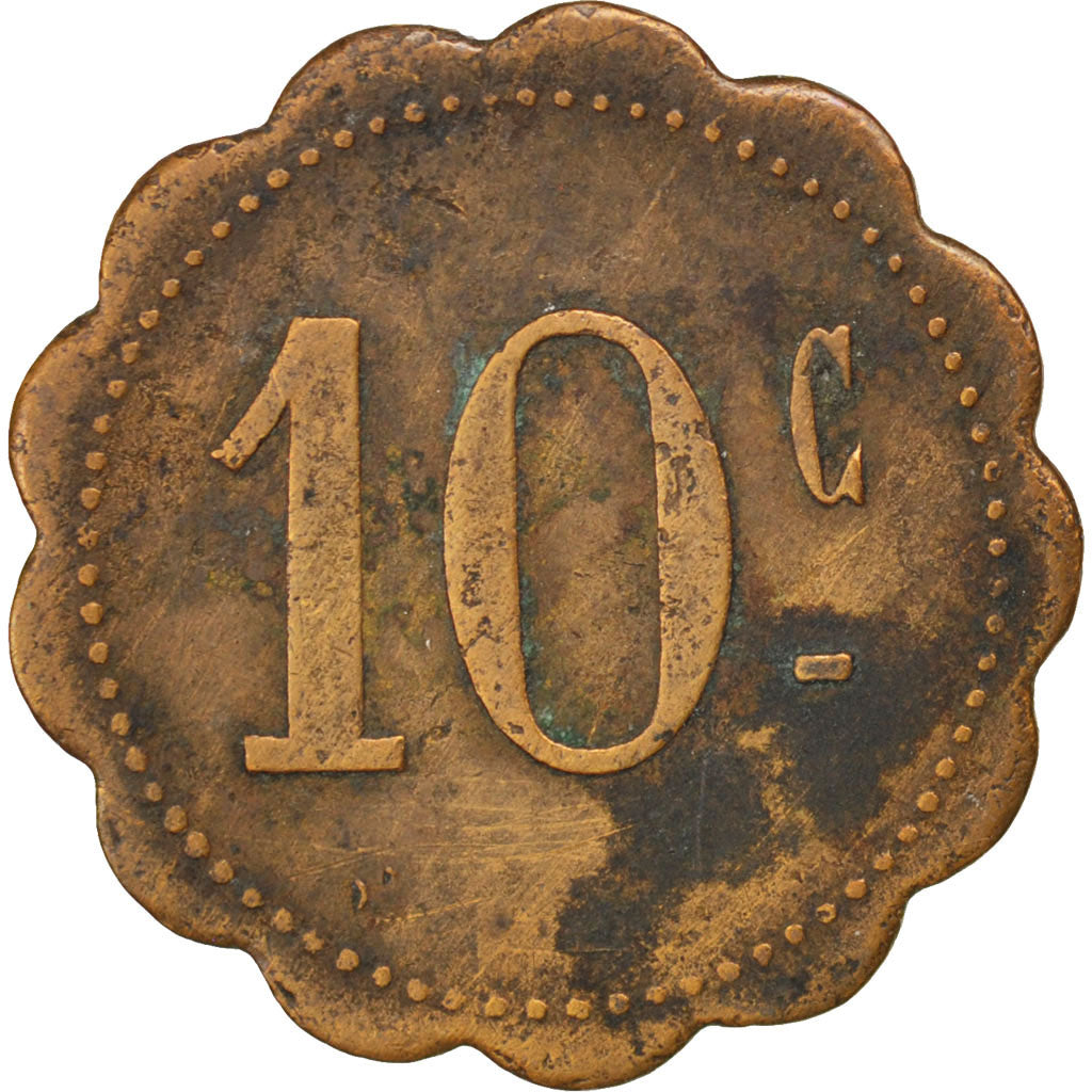Coin, France, 10 Centimes, EF(40-45), Brass, Elie:10.2