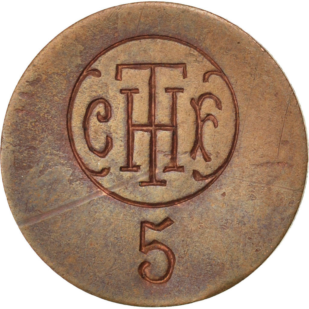 Coin, France, 5 Centimes, EF(40-45), Copper, Elie:C670.1
