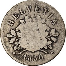 Münze, Schweiz, 10 Rappen, 1850, Strasbourg, SGE+, Billon, KM:6
