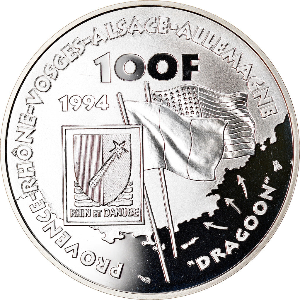 Munten, Frankrijk, Lattre de Tassigny, 100 Francs, 1994, Paris, Proof, FDC