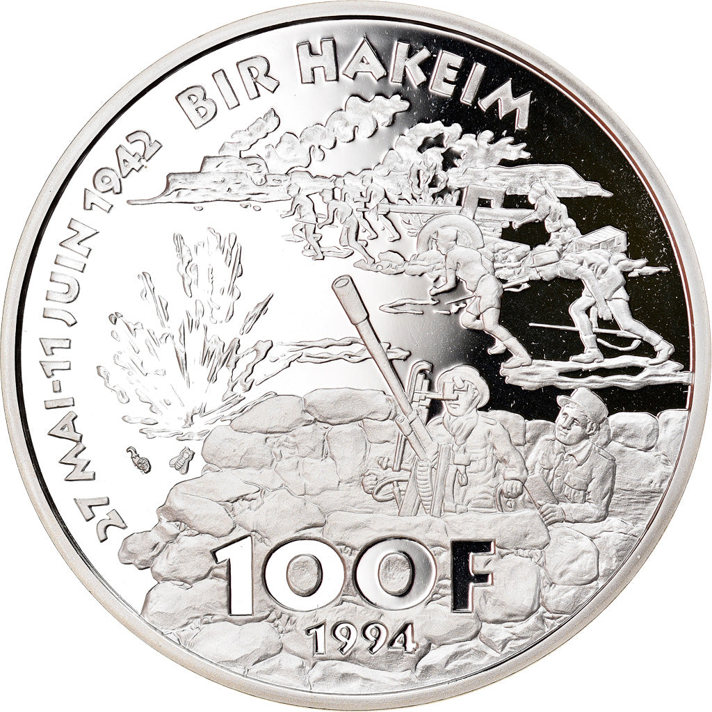 Munten, Frankrijk, Koenig, 100 Francs, 1994, Proof, FDC, Zilver, KM:1040
