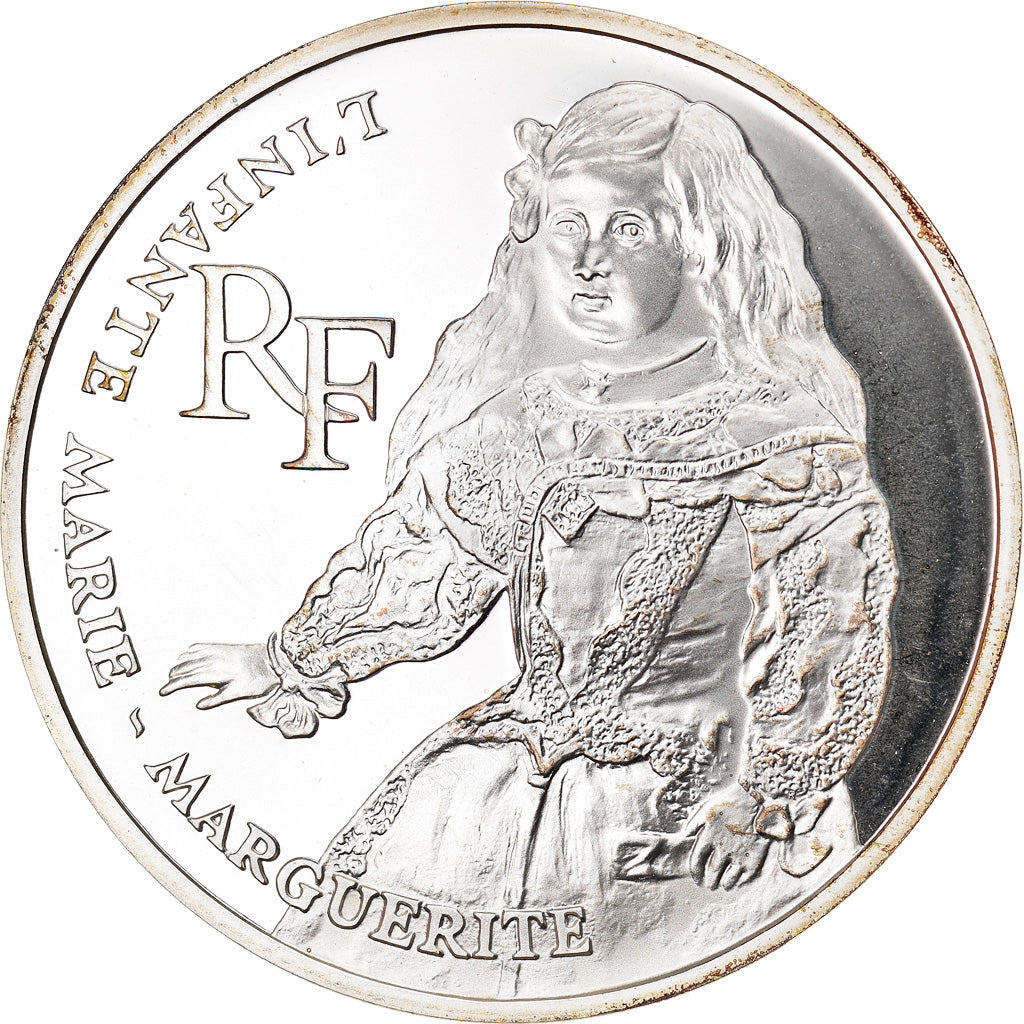 Munten, Frankrijk, L'Infante, 100 Francs, 1993, FDC, Zilver, KM:1021