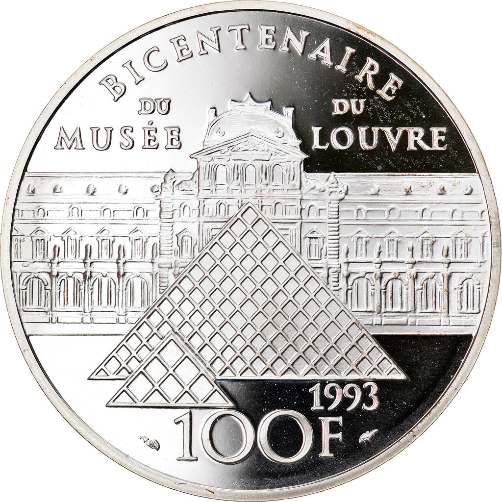 Munten, Frankrijk, L'Infante, 100 Francs, 1993, FDC, Zilver, KM:1021