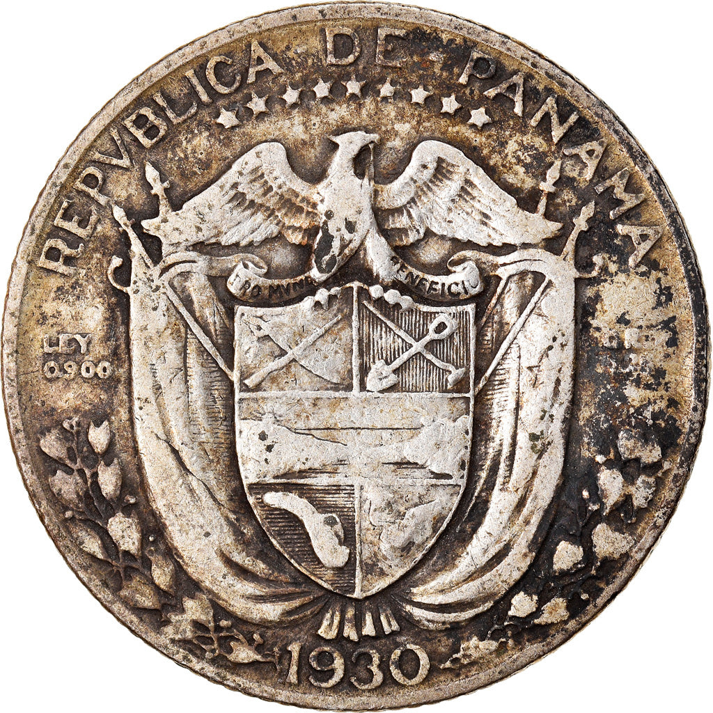 Monnaie, Panama, 1/4 Balboa, 1930, TTB, Argent, KM:11.1