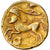 Treviri, 1/4 statère à la lyre, ca. 100-60 BC, Electrum, AU(50-53)
