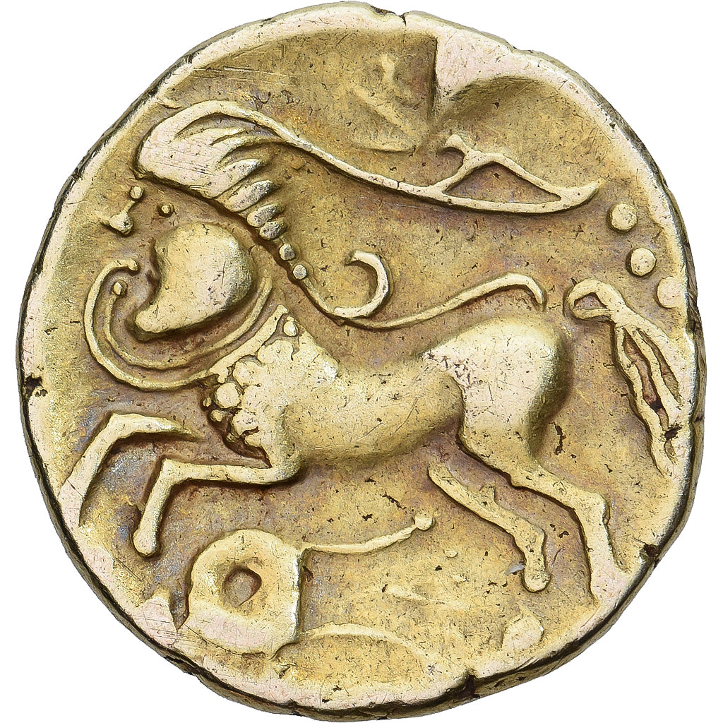 Treviri, 1/4 statère à la lyre, ca. 100-60 BC, Elektrum, AU(50-53)