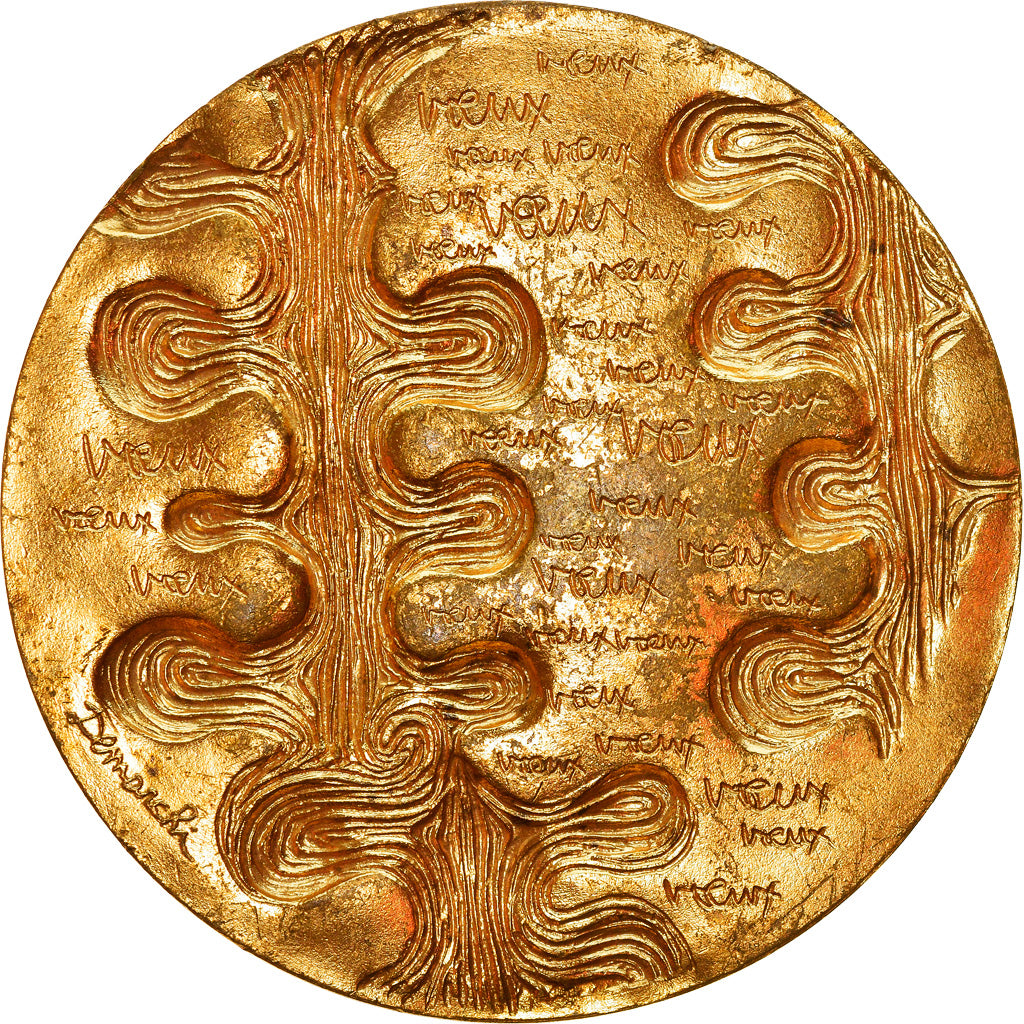 France, Medal, Voeux, Nouvelle Année, Arts & Culture, 1978, Demarchi