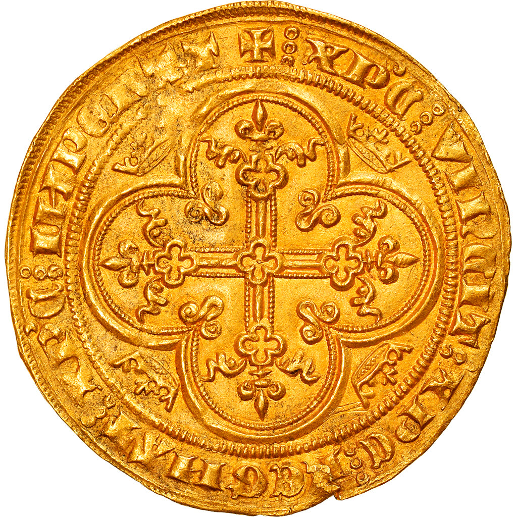 Francia, Philippe VI, Lion d'or, 1338-1350, Oro, MBC+, Duplessy:250