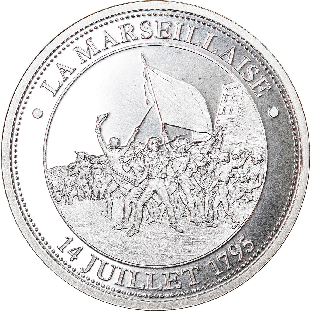 Frankrijk, Medaille, La Marseillaise, 1989, UNC, Zilver