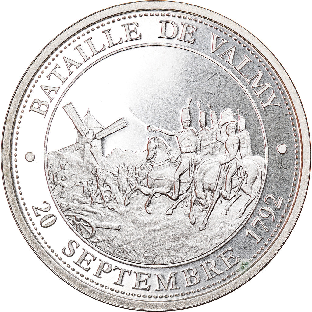 France, Médaille, Bataille de Valmy, 1989, SPL+, Argent