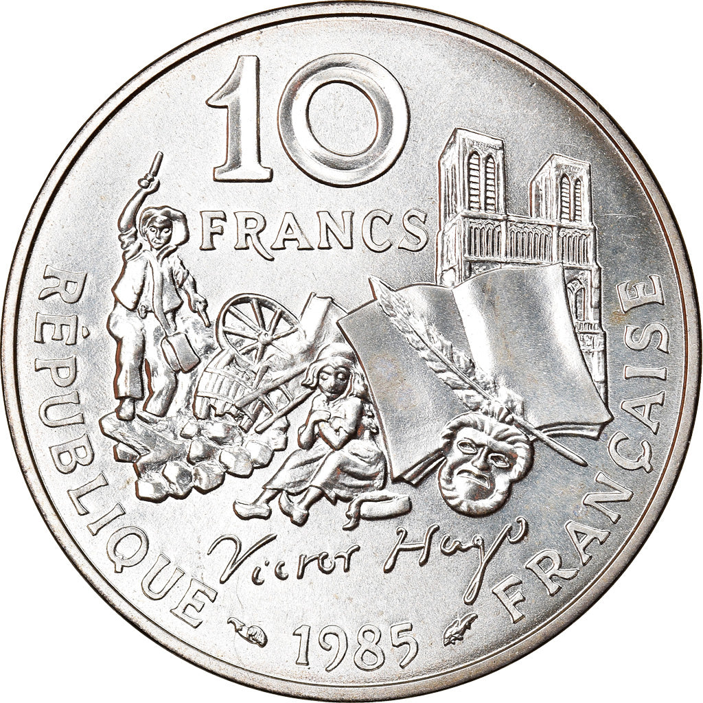 Moneda, Francia, 10 Francs, 1985, SC+, Plata, KM:956a, Gadoury:819