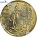 Francia, 20 Centimes, error broadstruck, 1999, Pessac, Nordic gold, GENI, MS64