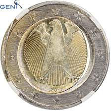 Alemania, 2 Euro, 2017, Munich, error misaligned core, GENI, MS65, FDC