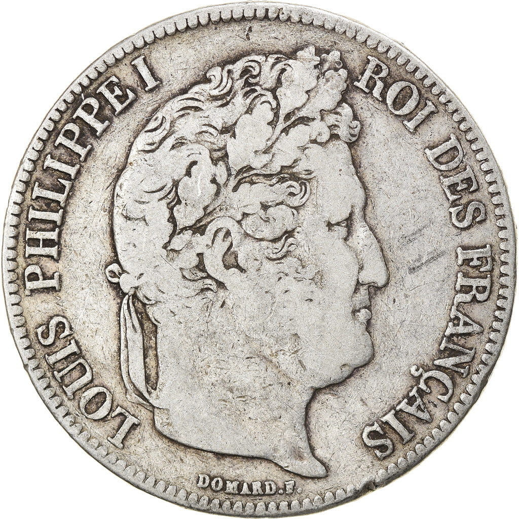 Monnaie, France, Louis-Philippe, 5 Francs, 1834, Lyon, TB, Argent, Gadoury:678